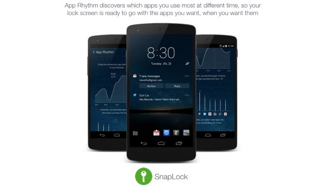 SnapLock Android lock screen 3.0 puts a weather and calendar Dashboard side panel at a glance