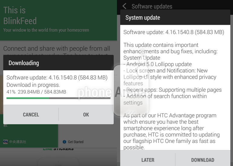HTC One (M8) Developer Edition receives Android 5.0 - HTC One (M8) Developer Edition now receiving Android 5.0 update