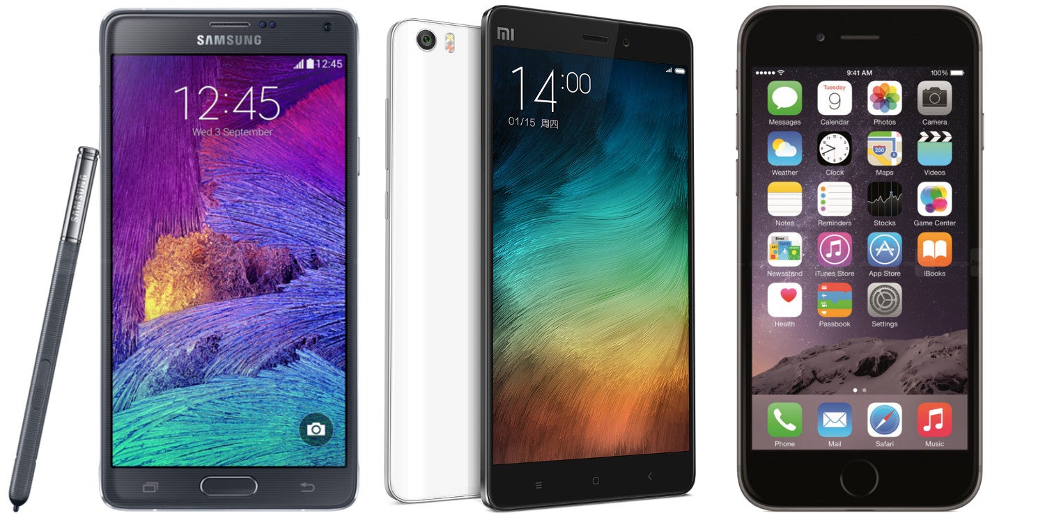 Xiaomi Mi Note Pro vs Samsung Galaxy Note 4 vs Apple iPhone 6 Plus: specs comparison