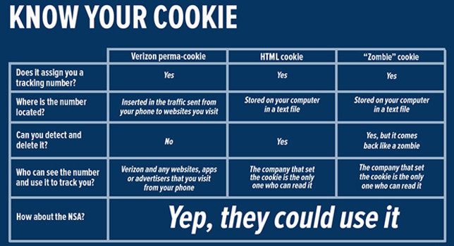 Some cookies are not for eating - Verizon's cookies help third party piggybacker keep track of your web habits