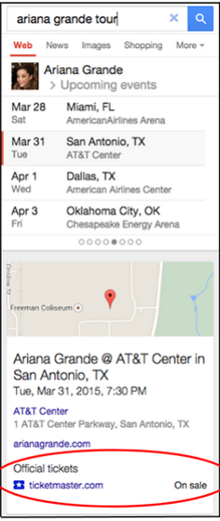 Buy concert tickets from a Google Search - Buy your concert tickets directly from Google Search