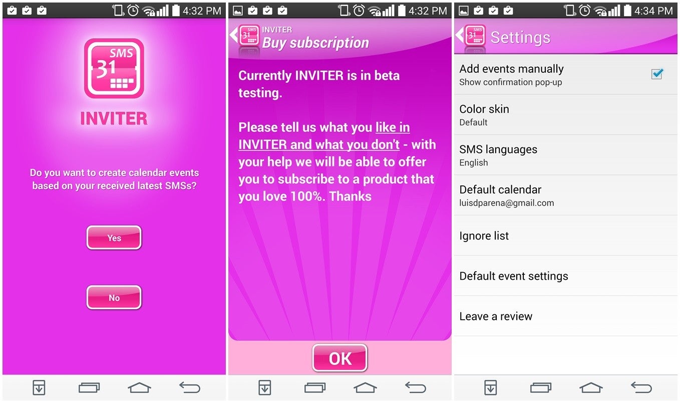 How to make Android automatically create calendar events from your incoming SMS messages