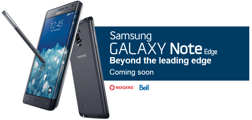 Samsung Galaxy Note Edge is coming to Canadian carriers Bell and Rogers - Oh Canada, Rogers and Bell will both soon offer the Samsung Galaxy Note Edge