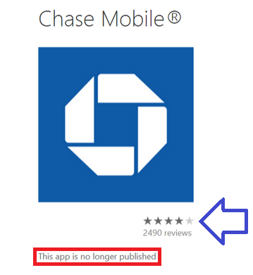 Chase pulls its app from Windows Phone Store - Windows Phone Store loses Chase app