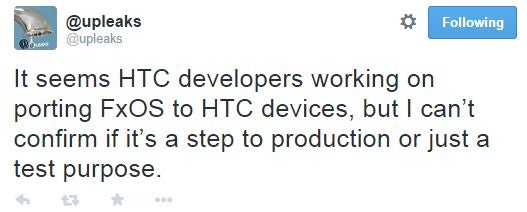 HTC may be testing Firefox OS on some of its phones