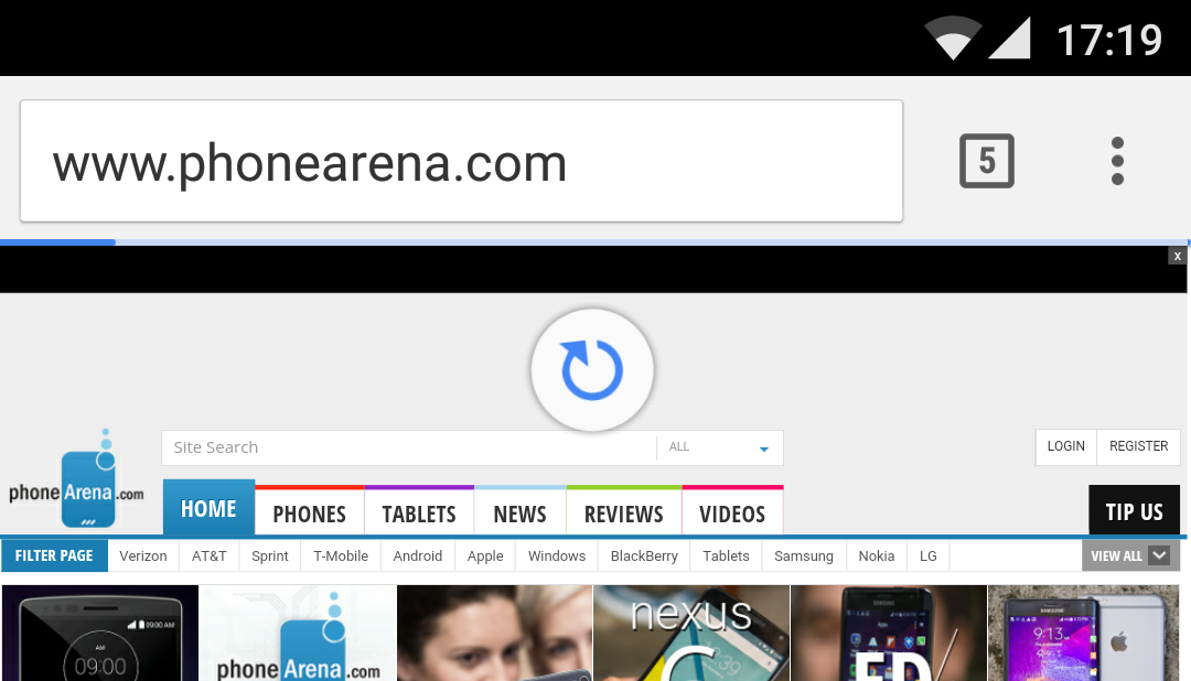 Chrome Beta for Android updated with a quite handy pull-down-to-refresh feature
