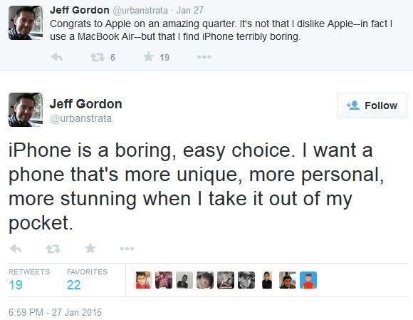 HTC's Jeff Gordon: the iPhone is "terribly boring"