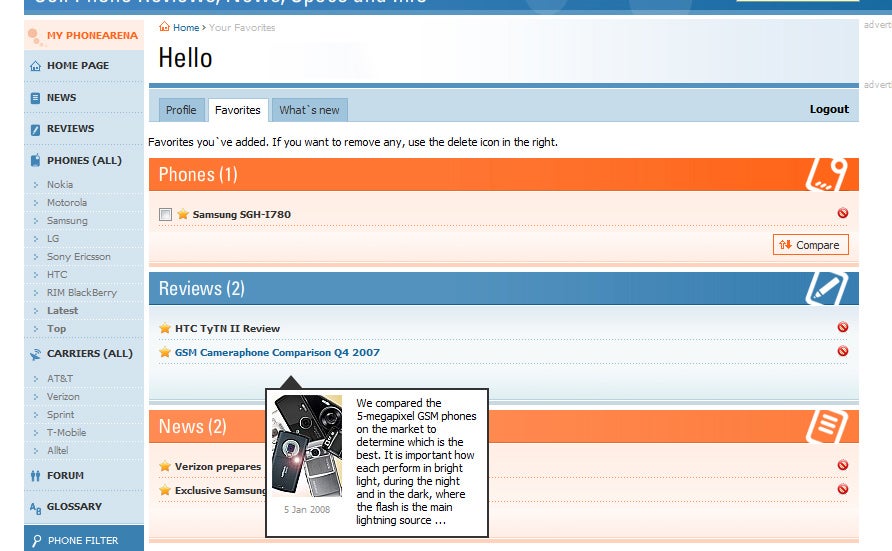 New PhoneArena Feature – My PhoneArena
