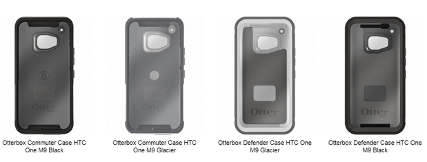 Inside view of four cases for the HTC One (M9) - Otterbox cases for HTC One (M9) once again confirm previous images of the phone&#039;s rear