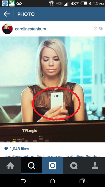 Is that the Samsung Galaxy S6 in Caroline Stanbury&#039;s hands? - Is that the Samsung Galaxy S6 on this reality star&#039;s Instagram page? (UPDATED)