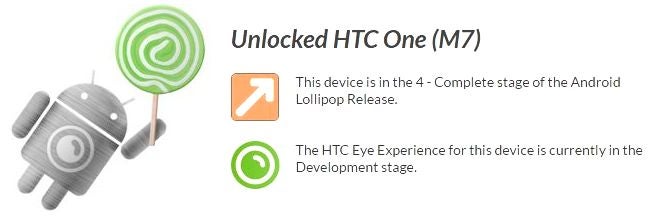 HTC One (M7) Unlocked and Developer editions are receiving Android 5.0 Lollipop updates starting today