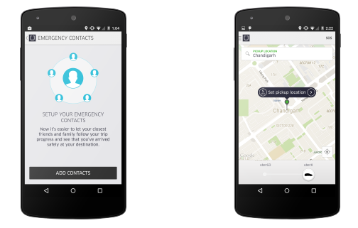 New feature Safety Net allows you to share information about your Uber ride with up to five friends and family members - Uber to add panic button to its Indian app on February 11th