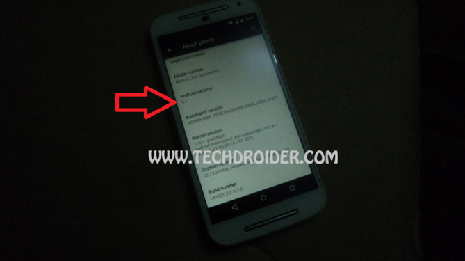 Motorola Moto G with Android 5.1 on board - Second-generation Motorola Moto G found with Android 5.1 on board