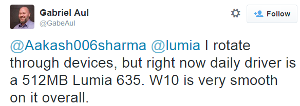 Windows 10 is &quot;very smooth&quot; on the Nokia Lumia 635