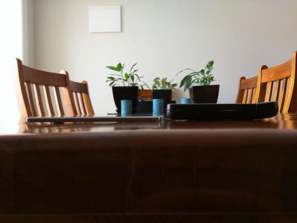 Oppo R5 on the left is almost invisible next to the first Android phone on the right - The 0.19&quot; Oppo R5 compared to the first Android phone, the iPhone 6, and Galaxy S6