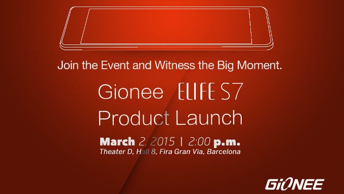 Gionee to unveil the Elife S7 - it's out of the thinness race, but promises performance