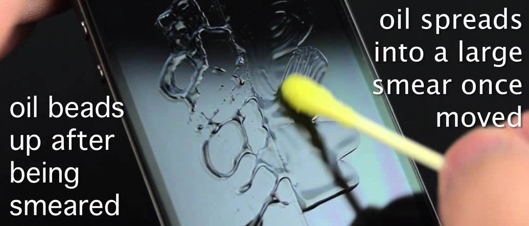 Image courtesy of Green Onions Supply - Oleophobic coating – what it is, how to clean your phone, what to do if the coating wears off