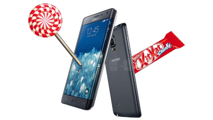 Note Edge with Lollipop vs Note Edge with KitKat: UI comparison