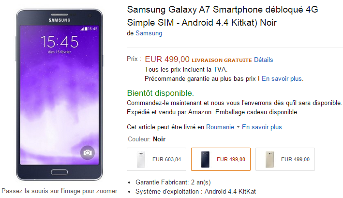 Samsung's thinnest smartphone ever (Galaxy A7) costs more than the S5 in Europe