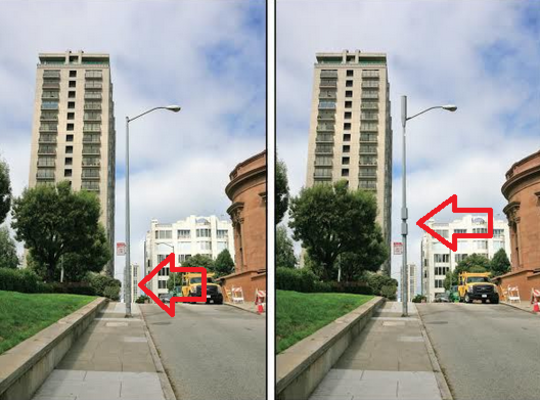 Two different deployments of small cells on a light pole in San Francisco - Verizon using small cells to bolster service in San Francisco