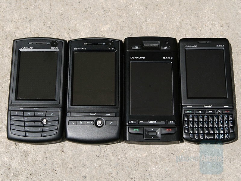 From left to right - 8150, 6150, 9502, 8502 - Hands-on with i-mate&#039;s Ultimate line
