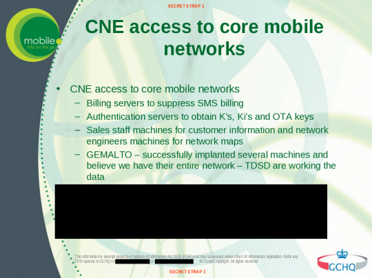 Despite Gemalto's claims, GCHQ leaked slides show that spies believed they had access to their entire network - How NSA and GCHQ hacked world largest SIM card maker Gemalto: “game over for cellular encryption”