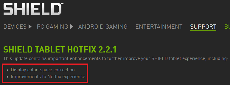NVIDIA has sent out an update to correct issues with muted colors and with Netflix - NVIDIA updates the Shield Tablet to fix color issue