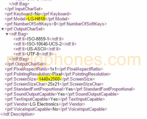 User Agent profiles tips the LG-H818, possibly the LG G4 for the Asian market - User Agent profile reveals the LG-H818, a version of the LG G4?