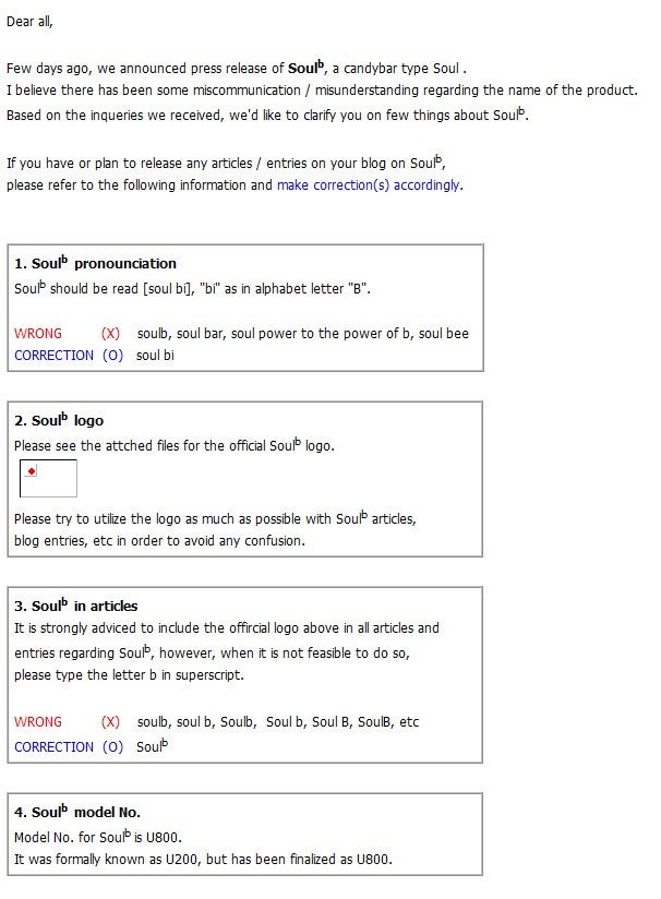 Samsung's clarification letter - Samsungs wants us to spell its models in funny way