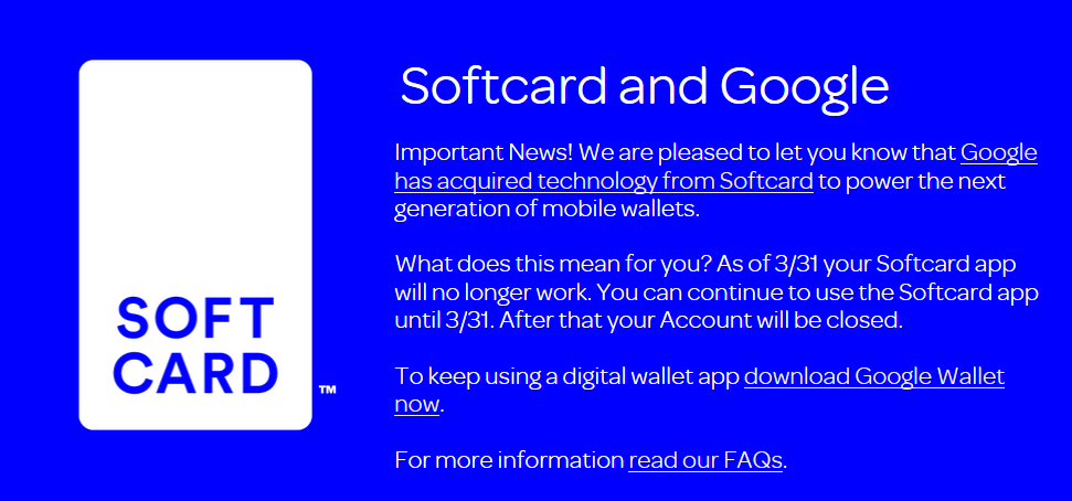 Softcard shuts down at the end of this month - Softcard to shut down at the end of the month; Apple, Samsung and Google to battle for supremacy