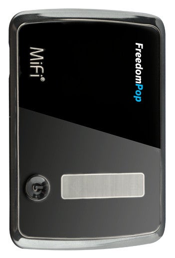 At 2.4 x 3.5 inches, the FreedomPop MiFi hotspot is about the size of a credit card