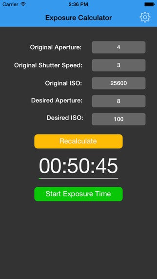 First Exposure - Photographer's Long Exposure Calculator - Best new Android and iOS apps (March 2nd - 9th)
