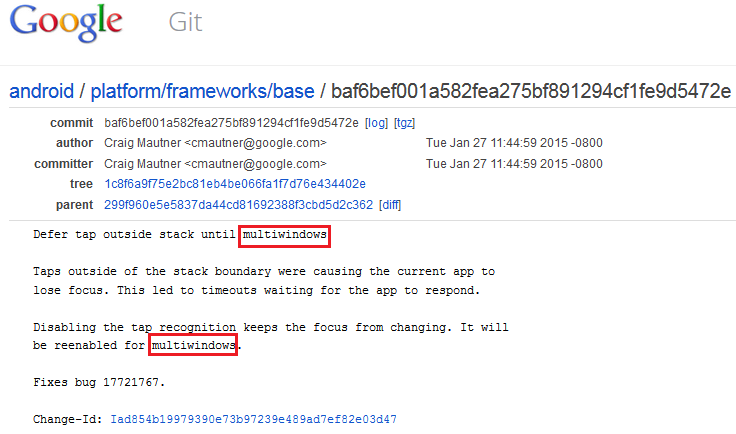 Multi-window is referenced in AOSP Code Commit - Multi-Window coming to stock Android?