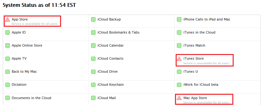 Apple App Store and iTunes Store are down - Apple App Store and iTunes Store are both down (UPDATE: Problem solved)