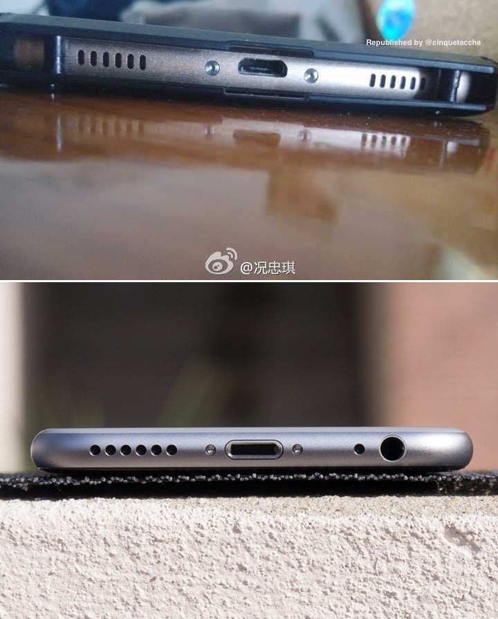 New Huawei P8 image (top), iPhone 6' (bottom) - Yet another Huawei P8 image leaks, reminds us of the iPhone 6