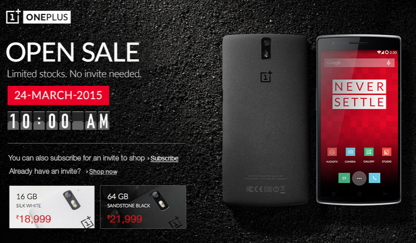 OnePlus One smartphone available without invite