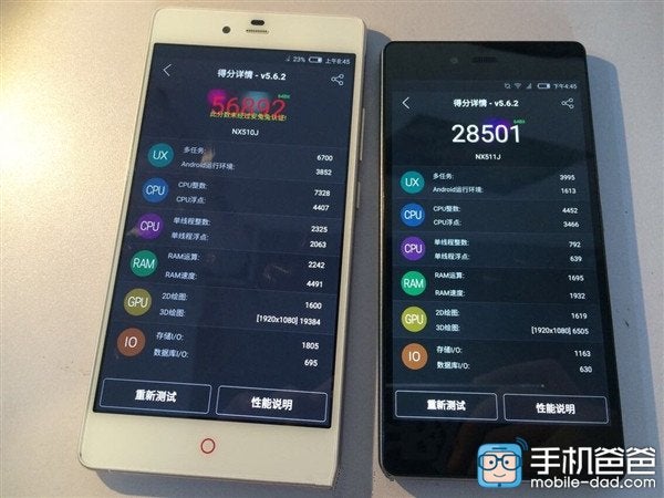 The Nubia Z9 Max crushes on AnTuTu&#039;s benchmark test, the Z9 mini – not so much