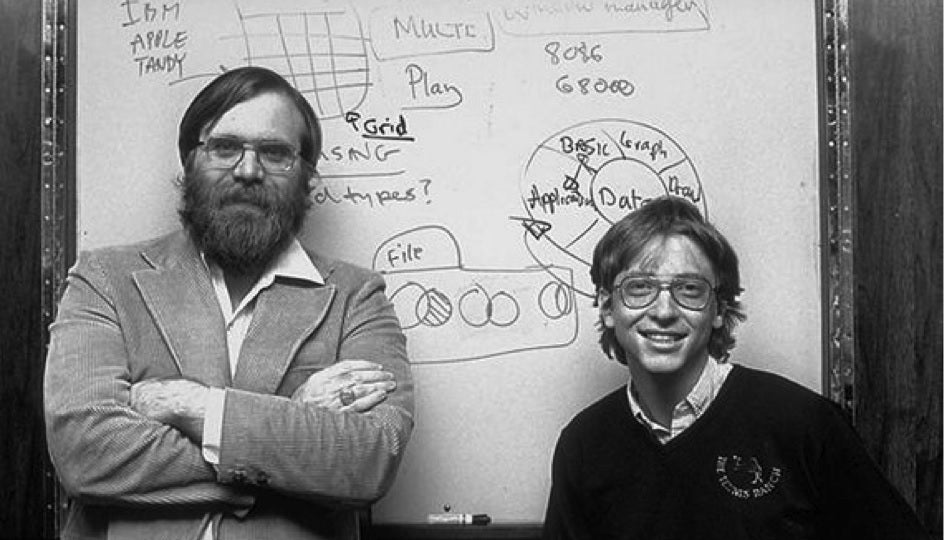Paul Gardner Allen and William Hentry Gates III - Microsoft is 40 years old today