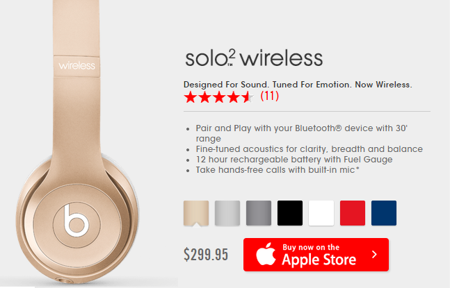 Apple now has added iPhone and iPad colors to the Beats Solo2 wireless headphones - Apple adds iPhone, iPad color options to its Beats Solo2 wireless headphones