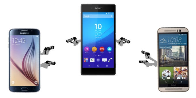 Sony Xperia Z4 vs Samsung Galaxy S6 vs HTC One M9 specs comparison: a Mexican standoff
