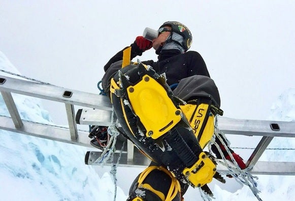 Caption from Instagram - Day 22, Ice training with (climber Michele Battelli) means frequent stops for morning cappuccino, regardless of danger #Everest2015. - Google executive Dan Fredinburg among those killed at Mount Everest base camp following huge earthquake