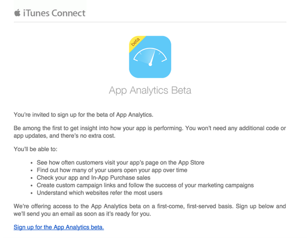 Apple App Analytics (Beta) now available for iOS developers