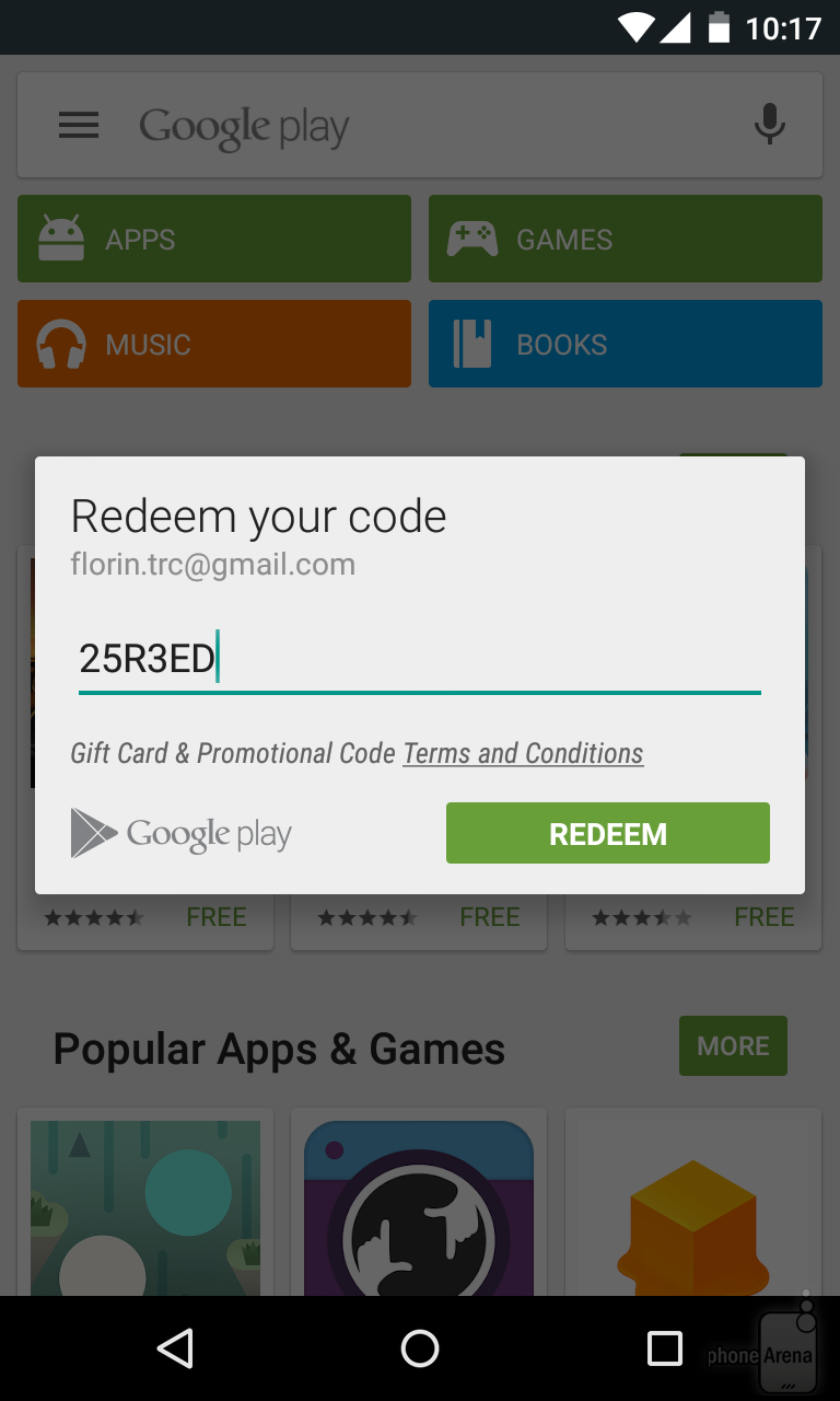 Google play codes