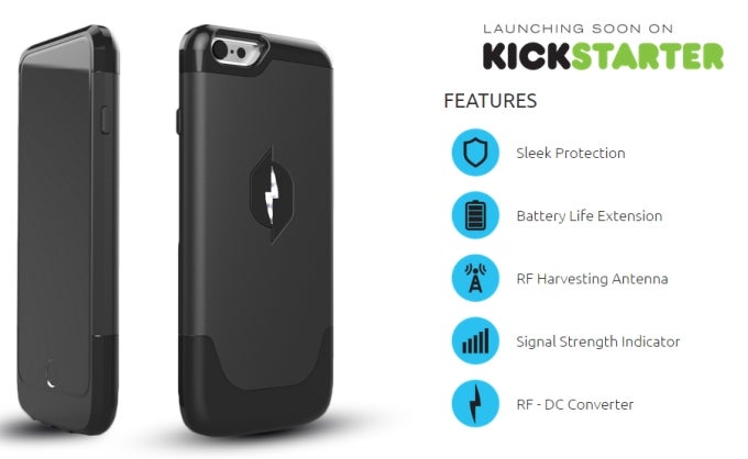 This iPhone 6 case harvests energy from external radio waves