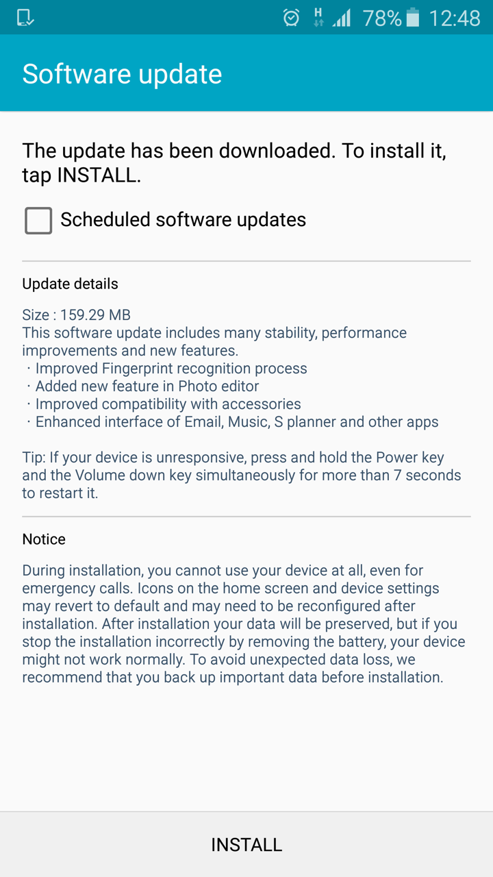 Galaxy S6, S6 edge across Europe & Asia now receive an OTA update: improved fingerprint scanning, more