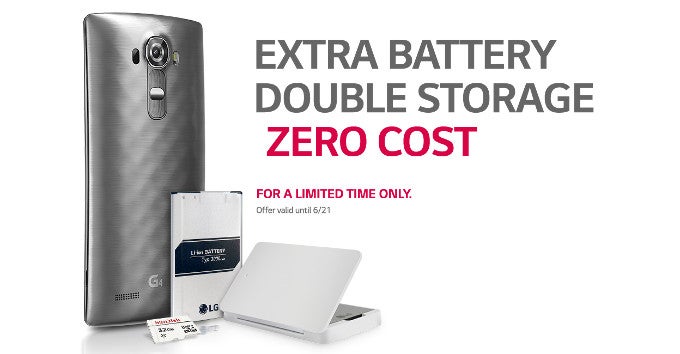 LG giving out 32GB microSD card, an extra battery, and a charging cradle to US G4 buyers
