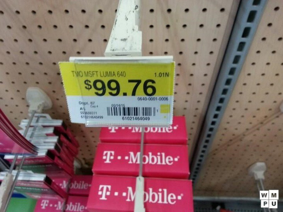 T-Mobile's Microsoft Lumia 640 spotted at Walmart - T-Mobile's Microsoft Lumia 640 on sale now at Walmart