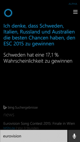 Cortana predicts another winner - Cortana does it again! Virtual personal assistant correctly predicts winner of singing competition