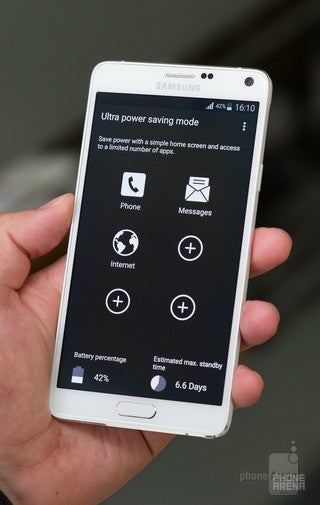 The Galaxy Note 4 features Samsung&#039;s Ultra Power Saving Mode, which extends stand-by time. Be sure to whitelist your Alarm Clock, however - Samsung Galaxy Note 4 long-term review, or how I finally learned to love phablets