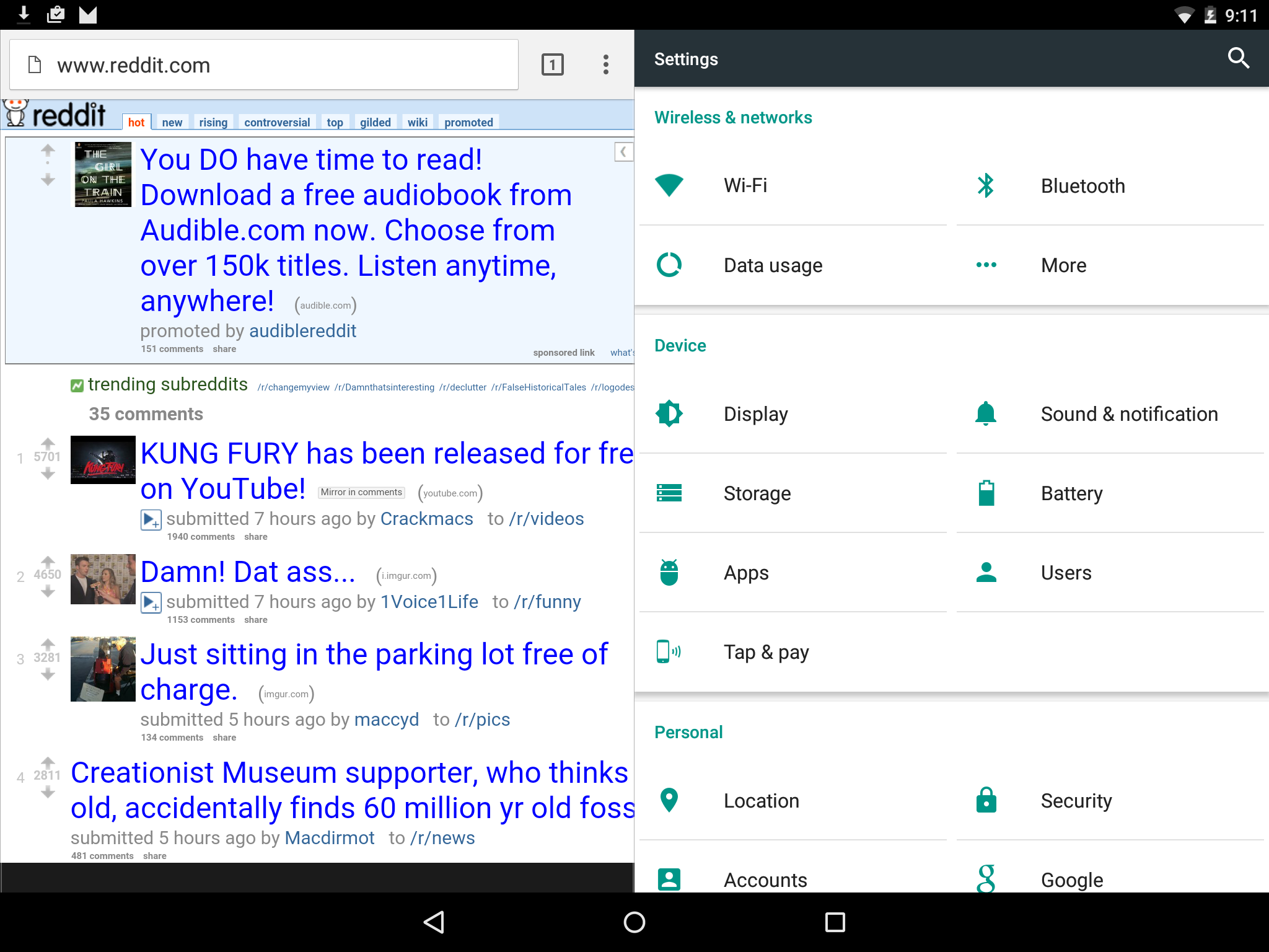 Android M Developer Preview has a multi-window feature, but it&#039;s buggy and getting it is rather tricky